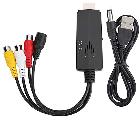 Bewinner1 Cable HDMI a RCA, para Cable Adaptador HDMI a AV RCA 1080P HD convertidor Macho a Hembra, Cables RCA de Amplia compatibilidad, para TV, VHS, para videograbadora y DVD