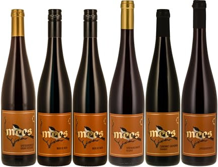 WEINGUT MEES | Rotwein trocken Probierpaket | 6 Flaschen prämierter trockener Rot-Wein aus Deutschland im Set | Wein-Paket (6 x 750 ml)