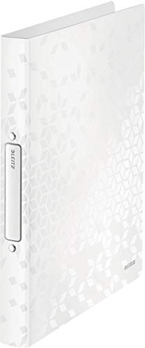 Leitz 4257 Ringbuch Ringbücher Ringordner WOW, A4, 2 Ringe, 25mm, 10er Packung, Farbe: weiß