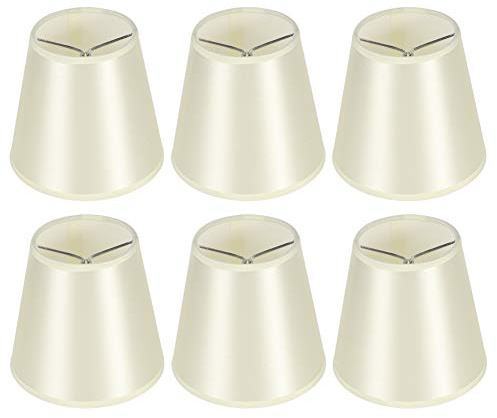 6er Pack Kerze Kronleuchter Lampenschirm, Lampenschirme, Barrel Fabric Stoff Lampenschirm Für Tischlampen Kronleuchter Tischlampe Ersatzlampenschirm Lampenschirme Für Wandlampe 5 Zoll Hoch