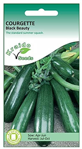 Courgette Zucchini Seeds Black Beauty Dark Green Heirloom Cucurbita Pepo 20 Seeds Grow Your Own Vegetable Perfect for Greenhouse or Outdoor Growing