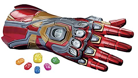 Avengers Iron Man Nano Gauntlet Articulated Electronic Fist, Roleplay Prop, Roleplay Accessory, Includes 6 Removable Light-up Infinity Stones, Teen, Young Adult