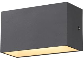 SLV SITRA M WL UP/DOWN, LED Outdoor Wandaufbauleuchte, anthrazit, CCT switch 3000/4000K