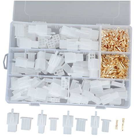 Dasing 1 Box Steckverbinder Flachstecker Set Motorrad/KFZ//E-BIK/Fahrrad Stecker 2 3 4 6 polig Stecker Steckverbinder 2,8mm