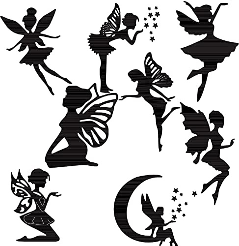 OTCRAFT 8-teiliges Set mit wunderschönen Engelsflügel-Mädchen-Metall-Stanzformen für Scrapbooking, DIY-Bastelarbeiten, Fotoalbum, Karten und Einladungskarten, Papierkarten, Prägearbeiten