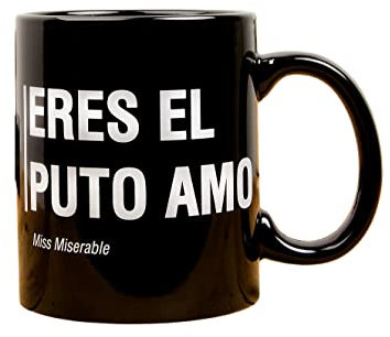 Miss Miserable - taza para desayuno original con mensaje para sobrados - regalos originales, cerámica