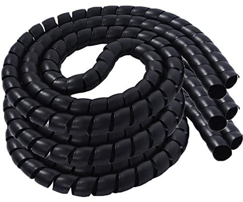 FUNZON Dog and Cat Cord Protector, 32.8ft Spiral Cable Management Sleeve Organizer, Protects Your Pets and Critters from Chewing Insulated Electric Wire 32.8ft x 10mm 5PCS/Pack by