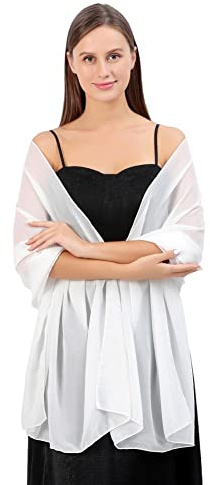 Proumhang Weiche Chiffon Tücher Schals Wraps für Mädchen 70 x 200cm | Frauen Braut Brautjungfer Hochzeit Party Abendkleid und besonderen Anlass Kleider Elegante Seidenschals