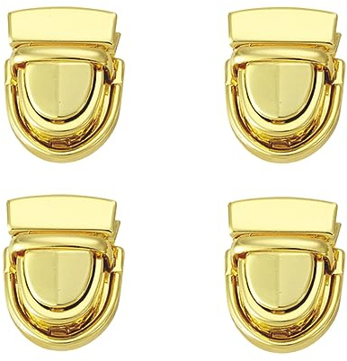 PLABBDPL 4Pcs Chiusure per Borse Chiusura a Scatto per Borsa Chiusura Bottoni Serrature Per Borsa Fai da Te Chiusure in Metallo per Borse Valigia Portafogli e Borse Artigianali Fai-da-Te