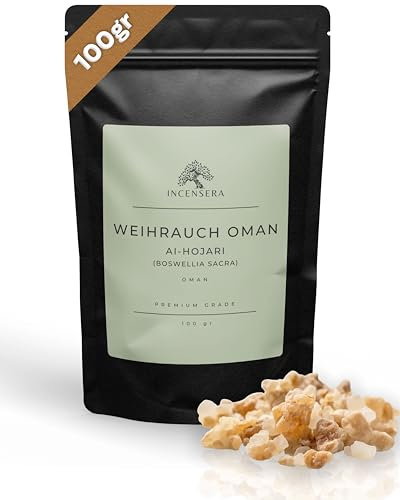 Weihrauch Oman 100g - Baumharz zum Räuchern Weihrauch zum Räuchern & Ausräuchern negativer Energie Hochwertiges Räucherwerk, Harz & Frankincense Perfekt für Hausreinigung