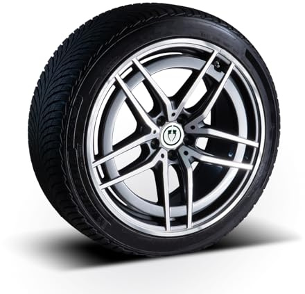 PRIORIM Deluxe Line Aluminium 4 x Felgenschutzring, Hochwertiger Schutz für Autoreifen & Felgen, Langlebiger Rundumschutz, Kratzfest & Wetterbeständig, Einfache Montage (18, Zoll)