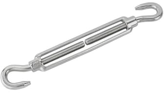 Generico Tenditori in Acciaio Inox 304, Serracavo per Filo in Acciaio Tenditori, Tenditore Morsetti per Cavo Acciaio Tendifilo Stendibiancheria, Regolabile Tenditori Gancio e Gancio (Taglia : M16)