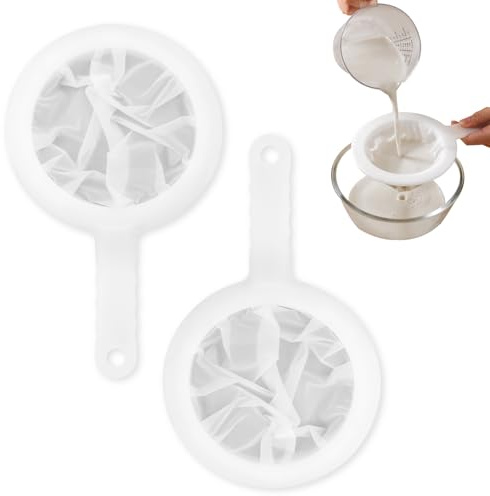 Sieb Fein,1Stück Feines Sieb Mit Griff 400 Mesh Haarsieb Küche Netzsieb Ultrafeines Trichterfilte für Food Fine Sieve,Kitchen Sieve Filter Strainer for Milk,Juice, Wine,Soy Milk