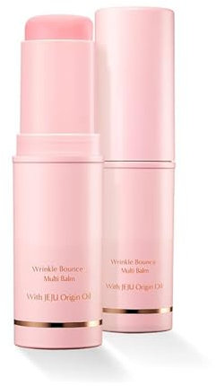 KAHI Wrinkle Bounce Multi Balm idratante per il viso, crema idratante all-in-one, crema per gli occhi, crema per il collo, base e viso Mist Moisture Balm Stick, cura immediata delle rughe, siero per