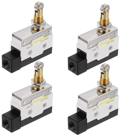 sourcing map Limit Switch Roller Plunger DCMC-5020 Mount 1NC+1NO 3D Printer Door Switch Metal Momentary Switch 4 Pcs