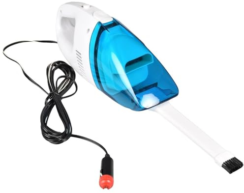 True Face Car Vacuum Cleaner, Handheld 12V Portable, Powerful Suction for Car, Stairs, Sofa, and Home Cleaning - Lightweight, Compact Design with Multiple Attachments and Easy Maintenance White