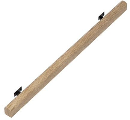 Handlauf Holz Innen Wasserdicht Rutschfest Sicherheit Haltegriff Handläufe für Treppen Treppenhandlauf Holzhandlauf mit Halterungen Treppengeländer für ältere Menschen Loft (100CM)