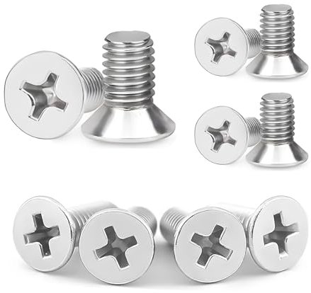 Door Latch Keep Grub Screws, UPVC Multi-Point Gearbox Fixing Screws, M3.5 and M4.0, 304 Stainless Steel,Phillips Mixed Bag of 10