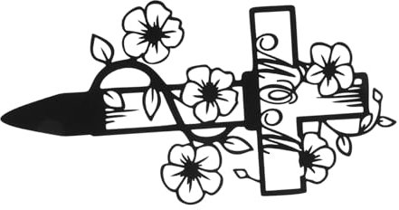 Levemolo 1satz Cemetery Memorial Cross Stake Metall-Dekoration Für Stilvolles Kreuz Mit Filigranem Design Wetterfest Und Langlebig Für Gedenkorte Und Friedhofsverschönerung