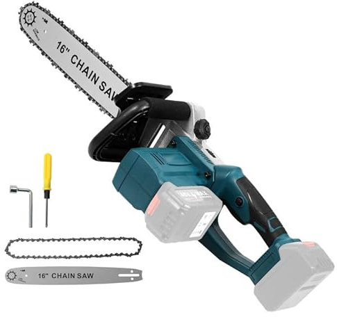 Akku-Kettensäge für Makita 18V Batterie, 36 V (2X18 V) Elektro-Kettensäge, Kettensägen mit 3000W Bürstenloser Motor, 41 cm Schnittlänge, Automatischer Öler, für Brennholz, Baum
