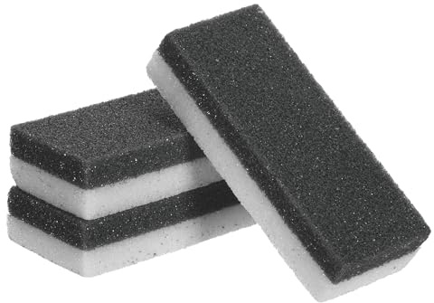 sourcing map Bimsstein für Füße und harte Haut, Bimsstein-Schrubber für harte Haut, Fußentferner, Pediküre, Schwarz, Weiß, 3 Stück
