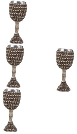 MAGICLULU 4 Piezas vasos de calavera vasos para whisky home decor vino de vino decoração casa copa de casera copa delicada de gafas de calavera s resina
