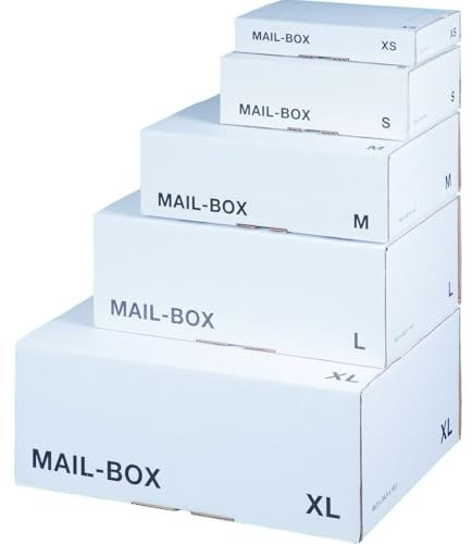 MA-Verpackungen - Dhl XL Versandkartons - 460x333x174mm in Weiß - Dhl Pakete XL für Kartons Versand (Packset 80 Stück) Paket xl