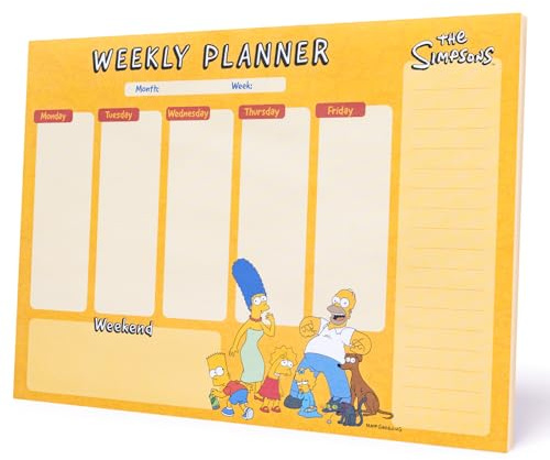 Grupo Erik - Planificateur Hebdomadaire Les Simpson | Weekly Planner, Planificateur Familial