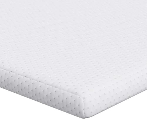vidaXL Mattress Cover 100 x 200 cm – Cold White Foam, Polyester Textile, Cooling Gel, Matte Finish, Seamless. Ideal for Modern Beds, Easy to Care and Dry