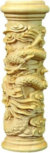 Holz Statue Säulen Drachen Handgemachte Holz Skulptur Dekor Buchsbaum Vintage Dekoration Ornament Für Wohnzimmer Schlafzimmer Büro Zuhause Feng Shui