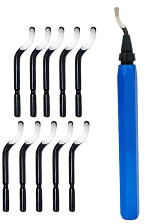 Ergonomic Blue Deburring Tool Set Feature 10 BS1010 Cutter Or 15 Cutter for Smooth Brims Finishing in Various Materials Accuracy Deburring