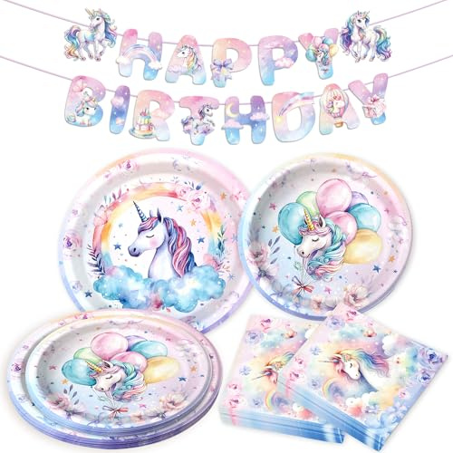 decoration fete anniversaire licorne assiettes papier licorne serviettes | decoration fete anniversaire licorne assiettes papier licorne serviettes guirlande anniversaire arc en ciel accessoires fete