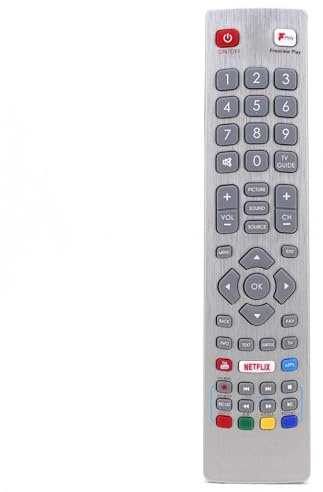 Replacement Sharp TV Remote Control SHW/RMC/0121 with F-Play Netflix YouTube and 3D Buttons, No Set Up Required