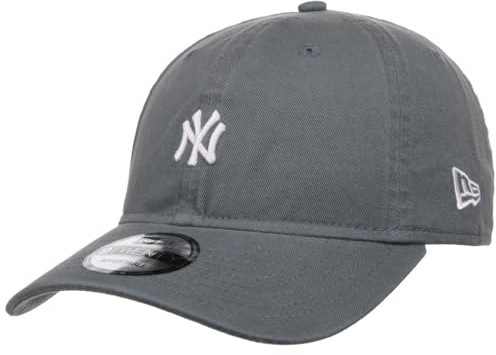 New Era 9Twenty Washed Mini Logo Yankees Cap Basecap Baseballcap Curved Brim MLB NY York Damen/Herren - Metallschnalle, mit Schirm Frühling-Sommer
