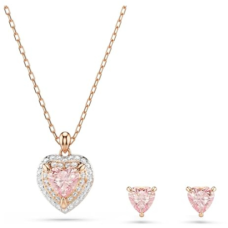 Swarovski One Set, Herzschliff, Pavé, Herz, Rosa, Metallmix