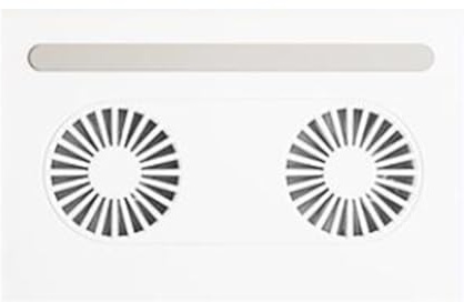 Alipis Laptop Stand with Dual Cooling Fans Foldable Adjustable Laptop Cooler Holder White Notebook Air Cooler Stand for Desk Use