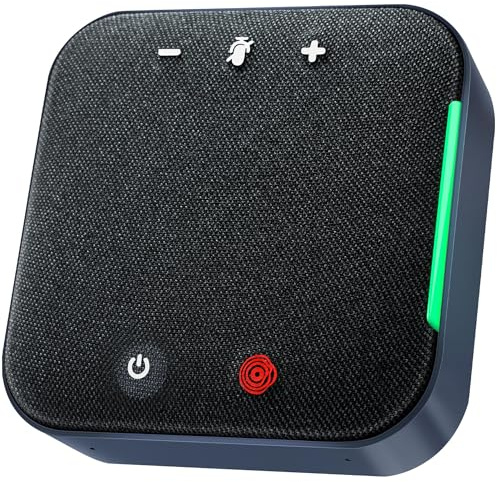 Proaustin konferenshögtalare och mikrofon, bärbar USB C och Bluetooth-högtalare för dator, bärbara högtalare med mikrofon, 360° röstpickup, AI-brusreducering, 24H samtalstid, onlinemöten