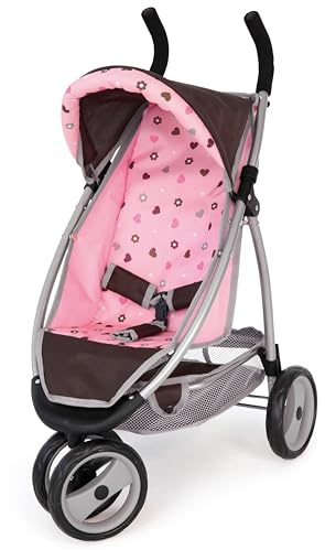 Bayer Design - Cochecito de muñeca, Jogger, Color castaño, Rosa (39920AA), de 3 a 6 años