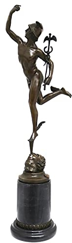 Escultura estilo antiguo - Mercurio según Giambologna - Bronce - 71 cm