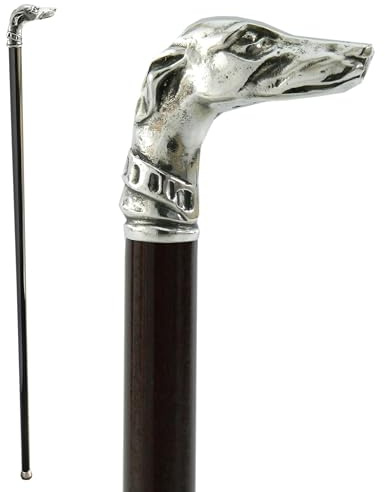 Cavagnini Bastón de Paseo para Hombre Elegante en Madera con empuñadura en Metal Macizo sólido y Robusto Made in Italy