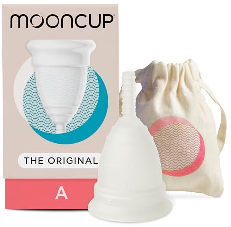 Mooncup® The Original Silicone Menstrual Cup, Reusable, Ultra Soft & Easy Insert, Great for Heavy Flow Periods, Size A, Age 30+ or Post Vaginal Birth (Pack of 1)