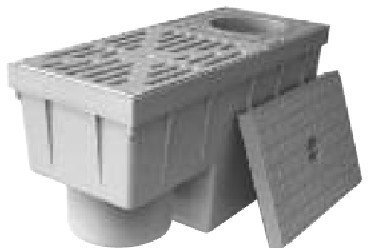 Upmann Regensinkkasten 380x156x197mm für Fallrohre DN75 - 110mm, Geruchsverschluß