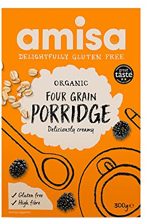 Amisa Organic - Gluten Free Four Grain Porridge - 300g (Pack of 3)