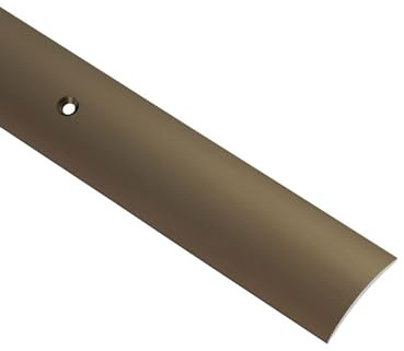 Gedotec Übergangsprofil Laminat - Vinyl Übergangs-Schiene gelocht Bodenprofil gewölbt | Türschwelle zum Schrauben | Alu Bronze eloxiert | Profil 40 x 2000 mm | 1 Stück Teppichschiene