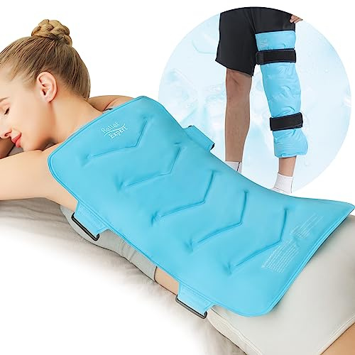 Relief Expert XXL Full Back Ice Pack Wrap, (13”x21”) - Reusable Ice Wrap for Back Discomfort and Musclar Fatigue- Cold Compress Therapy Gel Cold Pack for Full Body, Hip Leg - Blue