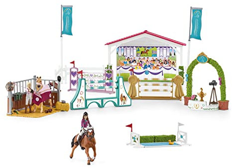 SCHLEICH 42440 Freundschaftsturnier, für Kinder ab 5-12 Jahren, Horse Club - Spielset