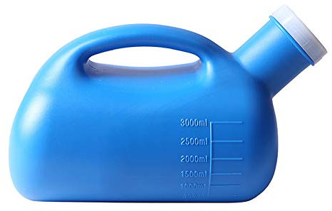 YNGJUENCP Urinois pour Hommes Portables Mâle Urinoir avec Couvercle 3000 ML De Grande Capacité Coupes D'urine Anti-déversement pour Incontinence, âgée, Voyage, Conduite, Camping