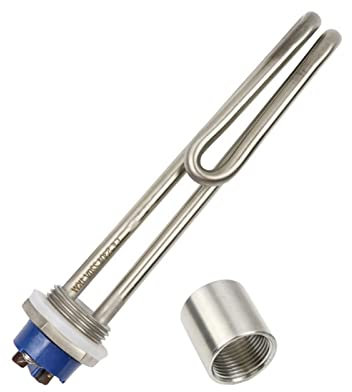 whirlpool Dryer Parts Immersion Heater 32mm Thread 380v Electric Boiler Heater Immersion Water Heating Element 1KW/2KW/3KW/4KW (Color : With Female Thread, Wattage : 2KW 220mm)
