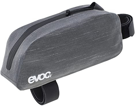 EVOC TOP TUBE PACK WP, lätt cykeltillbehör (idealisk ramväska, perfekt cykelväska, mångsidig cykelväska, mått: 20 x 5 x 8,5 cm, vikt: 70, volym: 0,8 l), Carbon Grey