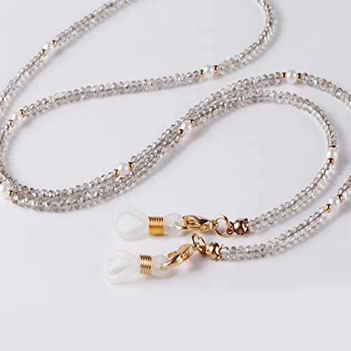 Brillenkette Mode-Lesebrillen-Kette Für Frauen-Sonnenbrille-Schnüre Beiläufige Perlen-Kristallüberzug-Wulstige Brillen-Bügel-Seil-Kette